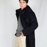 BLACK SILVER LOGO BOMBER