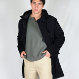 BLACK SILVER LOGO BOMBER