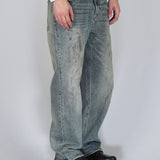 OVERSIZED STONE WASHED DENIM