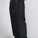 PANTALONE GESSATO NERO