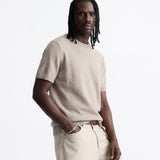 CLEAN KNIT TEE SAND