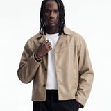 NIGHTFALL LEATHER JACKET SAND