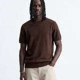 CLEAN KNIT TEE BROWN