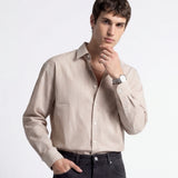 LINE SHIRT BROWN