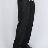 PANTALONE GESSATO NERO