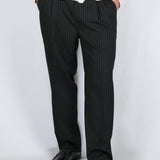 PANTALONE GESSATO NERO