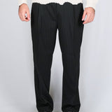 PANTALONE GESSATO NERO