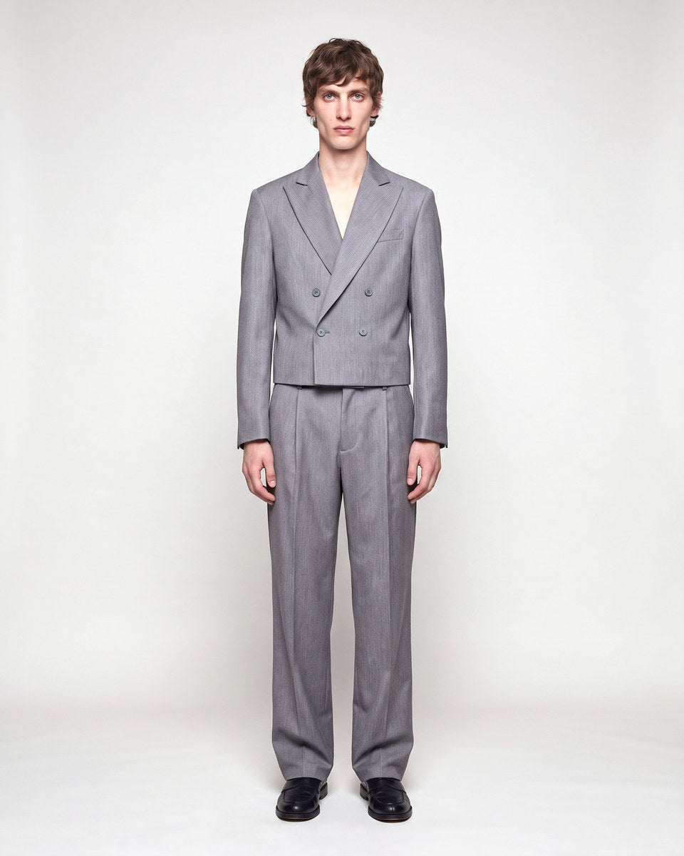 ABITO CROP DOPPIOPETTO GREY full body frontale