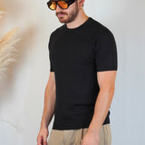 T-SHIRT IN MAGLIA NERA