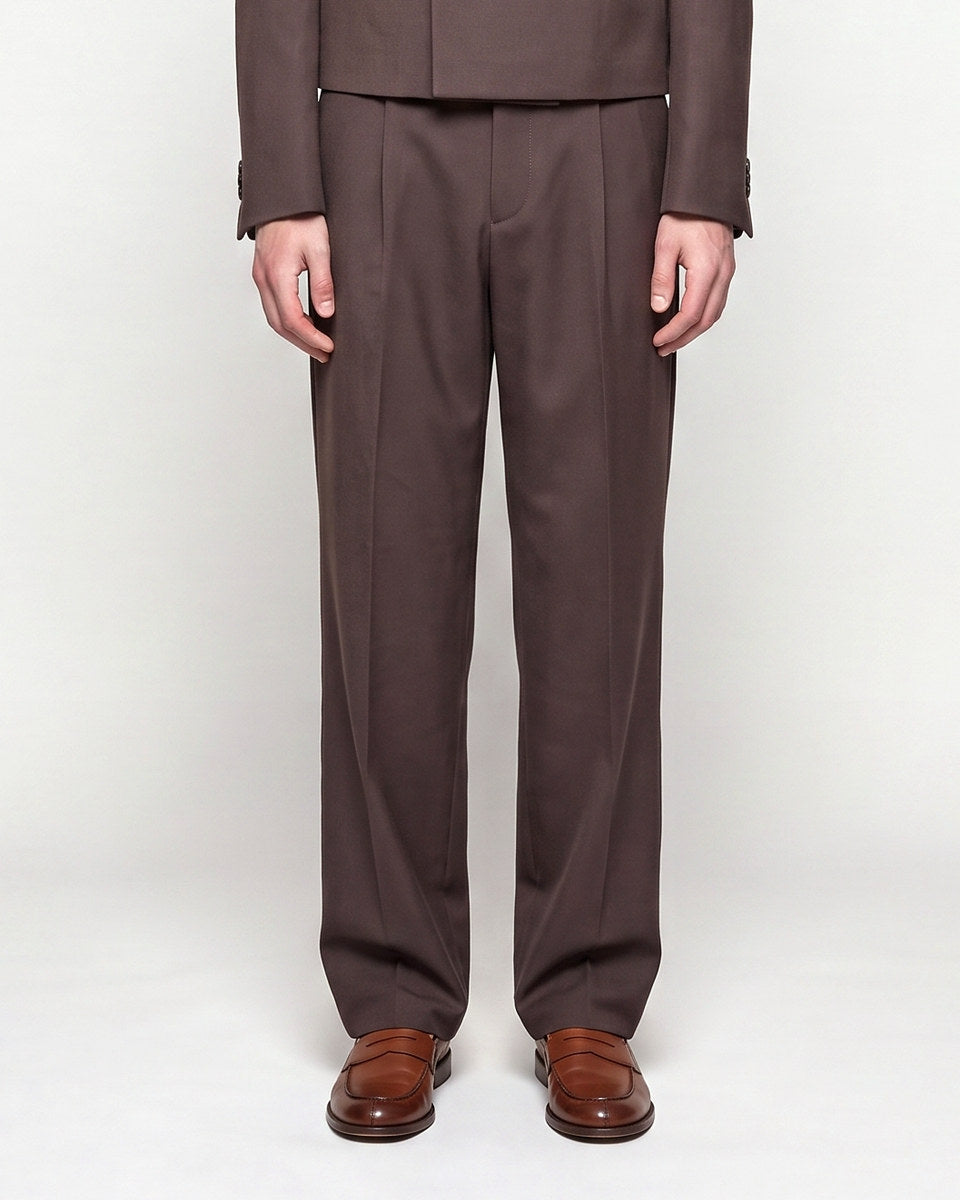 ABITO CROP DOPPIOPETTO BROWN crop pantalone frontale