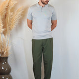 POLO MANICA CORTA IN MAGLIA GRIGIA