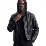 NIGHTFALL LEATHER JACKET BLACK