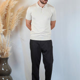 POLO MANICA CORTA IN MAGLIA SABBIA