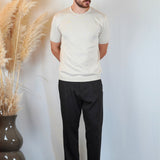 T-SHIRT IN MAGLIA BEIGE