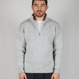 SWEATER HALF ZIP LIGHT GREY