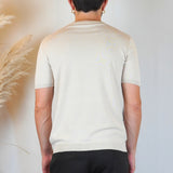 T-SHIRT IN MAGLIA BEIGE