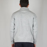 SWEATER HALF ZIP LIGHT GREY