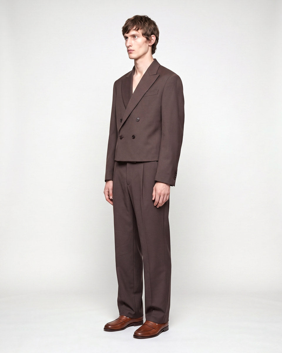 ABITO CROP DOPPIOPETTO BROWN full body 45