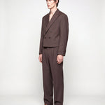 ABITO CROP DOPPIOPETTO BROWN full body 45