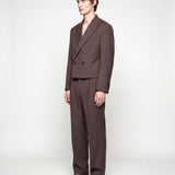 ABITO CROP DOPPIOPETTO BROWN full body 45