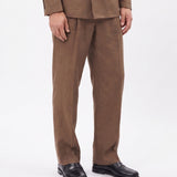 ABITO IN LINO BROWN