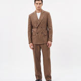 ABITO IN LINO BROWN