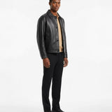 BLACK SILVER LOGO BOMBER