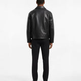 BLACK SILVER LOGO BOMBER