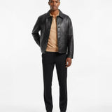 BLACK SILVER LOGO BOMBER