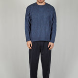 SWEATER TRACE BLU