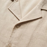 COORDINATO SHORT IN LINO BEIGE