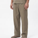 COORDINATO SHORT IN LINO GREEN