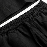 COORDINATO ELEGANT IN LINO BLACK