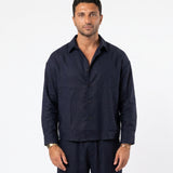 COORDINATO ELEGANT IN LINO BLU
