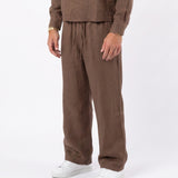 COORDINATO ELEGANT IN LINO BROWN