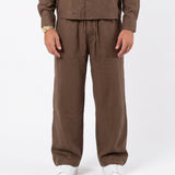 COORDINATO ELEGANT IN LINO BROWN