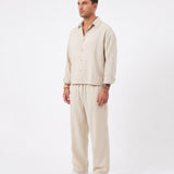 COORDINATO ELEGANT IN LINO WHITE