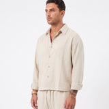 COORDINATO ELEGANT IN LINO WHITE