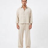 COORDINATO ELEGANT IN LINO WHITE