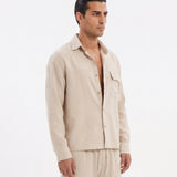 COORDINATO OVER IN LINO BEIGE