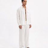 COORDINATO OVER IN LINO WHITE