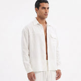 COORDINATO OVER IN LINO WHITE