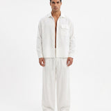 COORDINATO OVER IN LINO WHITE