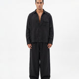 COORDINATO OVER IN LINO BLACK