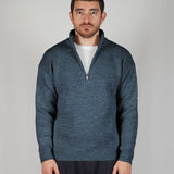 SWEATER HALF ZIP BLU