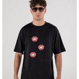 BLACK 3 KISSES T-SHIRT