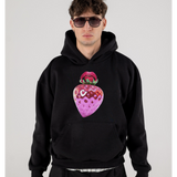 BLACK STRAWBERRY SWEATSHIRT