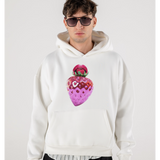 WHITE STRAWBERRY SWEATSHIRT