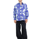 CAMICIA BLU ICY FLOWERS