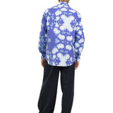 CAMICIA BLU ICY FLOWERS